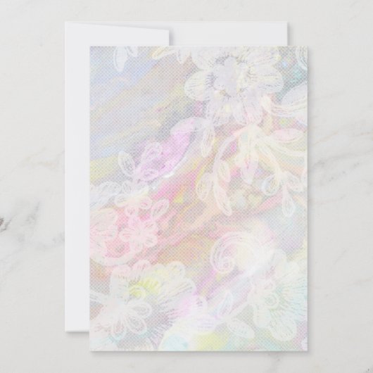 *～*ロマンチックなフローラレースの真珠のビンテージ結婚式 招待状 (裏面)