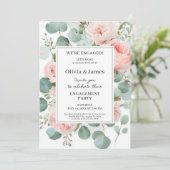 ロマンチックなフローラ婚約パーティ 招待状 (スタンド正面)