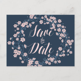 ロマンチックなフローラ日付はがきを保存リース 案内ポストカード