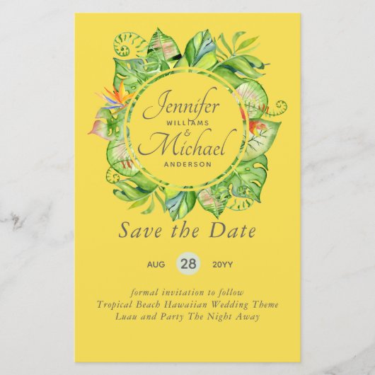 ロマンチックなフローラ日付を保存する色のテーマ (正面)