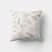 ロマンチックなフローラ植物枕 クッション (裏面)