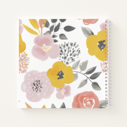 ロマンチックなフローラ私たちの物語の記憶カップル ノートブック (裏面)