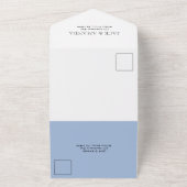 ロマンチックなフローラ結婚式招待状をすべて1つ オールインワン招待状 (外側)