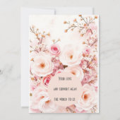 ロマンチックなフローラ結婚式招待状-エレガント貼り付け 招待状 (裏面)