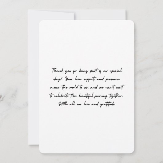 ロマンチックなフローラ結婚式招待状 招待状 (裏面)