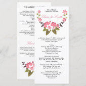 ロマンチックなフローラ結婚式 プログラム (正面/裏面)