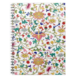 ロマンチックなフローラ装飾のシームレスなパターン ノートブック