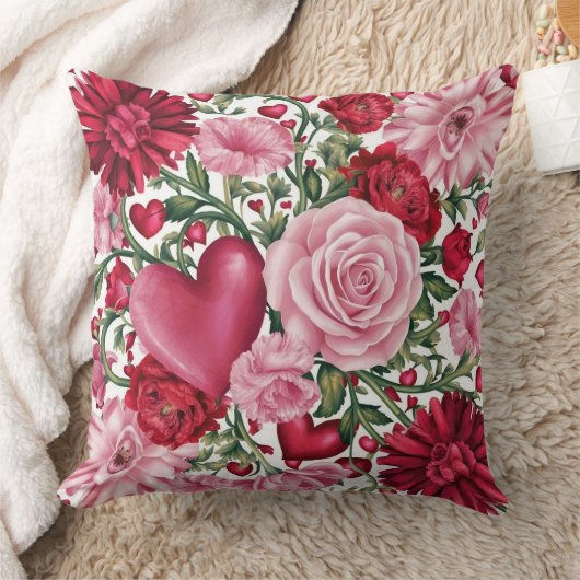 ロマンチックなフローラ装飾用クッションカバー クッション (ブランケット)
