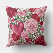 ロマンチックなフローラ装飾用クッションカバー クッション (裏面)