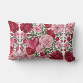 ロマンチックなフローラ装飾用クッションカバー ランバークッション (裏面)