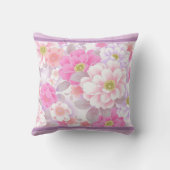 ロマンチックなフローラ装飾用クッション クッション (裏面)