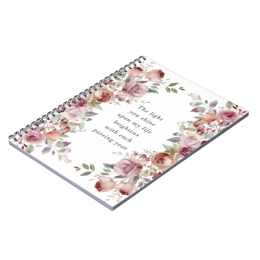 ロマンチックなフローラ記念日の贈り物 ノートブック (左側)