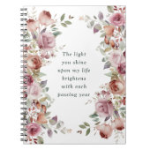 ロマンチックなフローラ記念日の贈り物 ノートブック (正面)