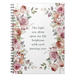 ロマンチックなフローラ記念日の贈り物 ノートブック