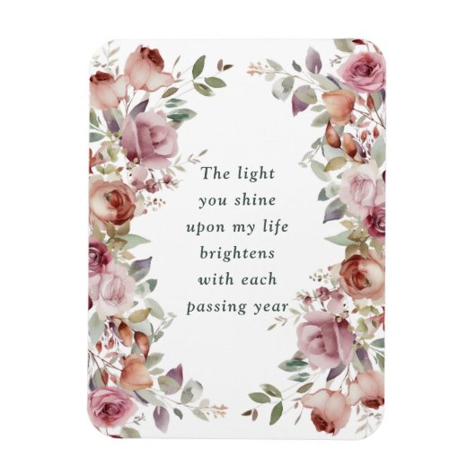 ロマンチックなフローラ記念日の贈り物 マグネット (縦)