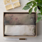 ロマンチックなフローラ、シーン、バーガンディーワイン&グリーン 薄葉紙 (ギフト)