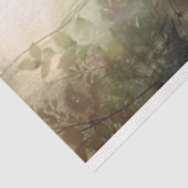 ロマンチックなフローラ、シーン、バーガンディーワイン&グリーン 薄葉紙 (詳細)