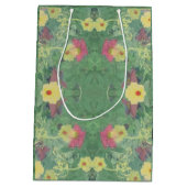 ロマンチックなフローラ「ハッピーバースデー」 ミディアムペーパーバッグ (裏面)