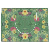 ロマンチックなフローラ"ハッピーバースデー"中抱き枕 ラージペーパーバッグ (正面)