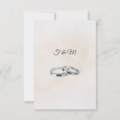 ロマンチックなフローラ&ミニマリストエレガントな結婚式 出欠カード (裏面)