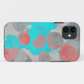 ロマンチックなフローラ/花柄の青い赤の芸術 Case-Mate iPhoneケース (裏面(横))