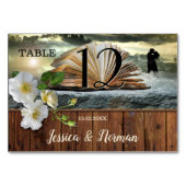 ロマンチックなブックラバーズテーブルナンバーカード テーブルナンバー (裏面)