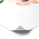 ロマンチックなブドウの大判結婚式ウェルカムサイン ポスター (角)