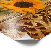 ロマンチックなブドウ園(結婚式)のヴィンテージの絵を描くこと フォトプリント            (角)