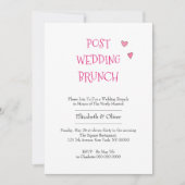 ロマンチックなブライダルは2つの絡み合ったハートを特徴とする 招待状 (正面)