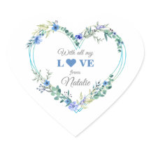 ロマンチックなブライダルシャワーブルーフローラウォーター色