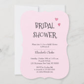 ロマンチックなブライダルシャワー 招待状 (正面)