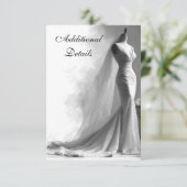 ロマンチックなブライダル結婚スケッチのエンクロージャカード エンクロージャーカード (スタンド正面)