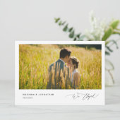 ロマンチックなブラックスクリプト、, ウェディングエロープメント 招待状 (スタンド正面)