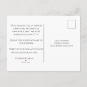 ロマンチックなブラック、ブルゴーニュとティール（緑がかった色）結婚フローラ 案内ポストカード (裏面)