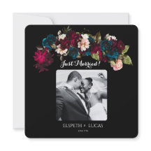 ロマンチックなブラック、ブルゴーニュとティール(緑がかった色)結婚フローラ