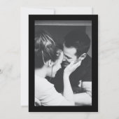 ロマンチックなブラック＆ホワイトのモノグラムウェディング 招待状 (裏面)