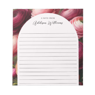 ロマンチックなブルゴーニュのラヌカルスが並パーソナライズされたぶ ノートパッド