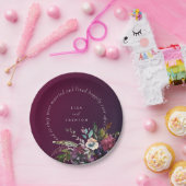 . .ロマンチックなブルゴーニュフローラが楽しく過ごした後 ペーパープレート (パーティー)