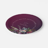 . .ロマンチックなブルゴーニュフローラが楽しく過ごした後 ペーパープレート (アングル)