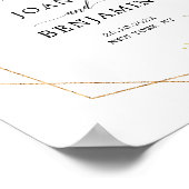 ロマンチックなブルゴーニュフローラ幾何結婚的な歓迎 ポスター (角)