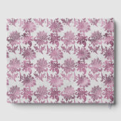 ロマンチックなブルゴーニュレッドシルバー結婚フローラ ゲストブック (裏面)