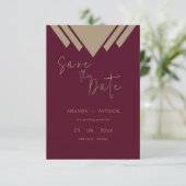 ロマンチックなブルゴーニュ書道モノグラム セーブザデート (スタンド正面)