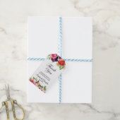 ロマンチックなブルゴーニュ熱帯フローラありがとう ギフトタグ (より糸付き)