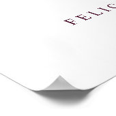 ロマンチックなブルゴーニュ結婚フローラの歓迎 ポスター (角)