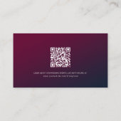 ロマンチックなブルゴーニュ結婚フローラの詳細QRコード エンクロージャーカード (裏面)