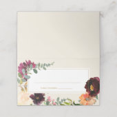 ロマンチックなブルゴーニュ結婚フローラ座席表 プレイスカード (外部開封)