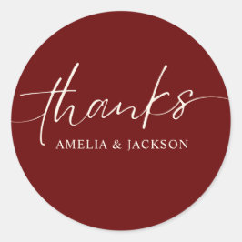 ロマンチックなブルゴーニュ結婚ー赤銅 ラウンドシール