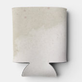 ロマンチックなブルゴーニュ葉ーの花と緑の結婚花 缶クーラー (裏面)