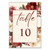 ロマンチックなブルゴーニュ赤と結婚銅 テーブルナンバー (裏面)