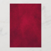 ロマンチックなブルゴーニュ赤フローラ幾何学結婚の エンクロージャーカード (裏面)